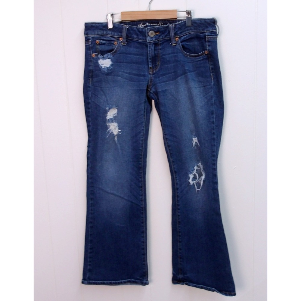 American Eagle‎ Blue Wash Stretch Low Rise Jeans Casual Wear 34"x30" /#9029